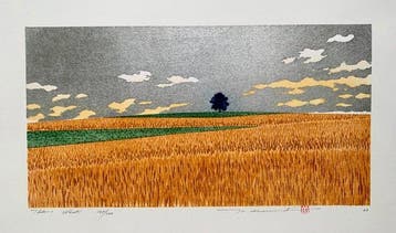 Hills 1 Wheat, Hills 2 Poppies, Hills 3 Potatoes. - Papier -