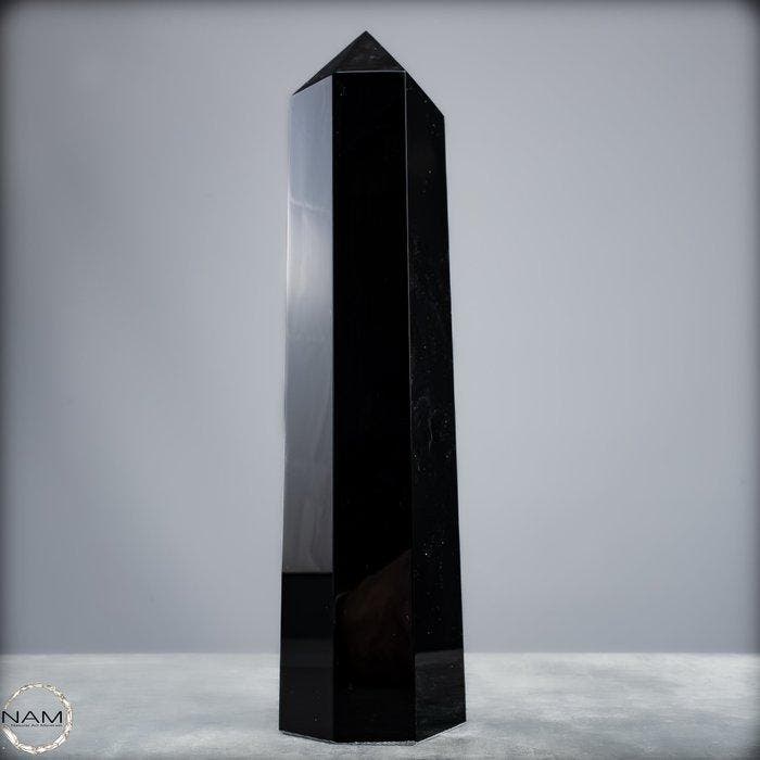 Natuurlijke topkwaliteit zwarte obsidiaan Obelisk- 1264.18 g, Verzamelen, Mineralen en Fossielen