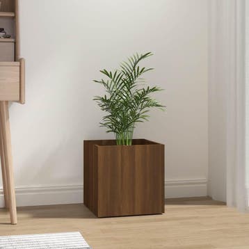 vidaXL Plantenbak 40x40x40 cm bewerkt hout bruineiken, Verzenden, Nieuw