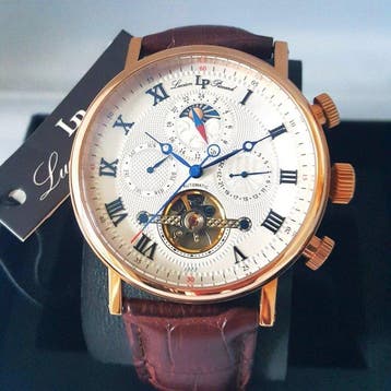 Lucien Piccard - Automatic - Moon / Sun - Calendar - Gold -