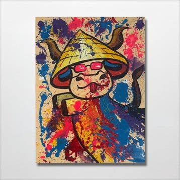 Nguyen T.H (1988) - Cochon Pop-Zen 80 60 cm - No Reserve
