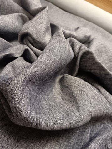 Puur linnen met denimlook E 423, maat 5,90×1,50 m - Textiel