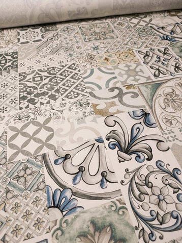 B527 - 620 x 155 cm - Le Maioliche Italiane - tessuto in