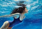 Ernest - La Gracia del Azul: Mujer en Inmersión, Antiek en Kunst