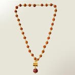 Messing Rudraksa mala halsketting met 33 kralen, Trishul en, Ophalen of Verzenden, Nieuw