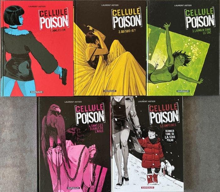 Cellule Poison T1 à T5 + 4x dédicace - Série complète - 5x C, Livres, BD
