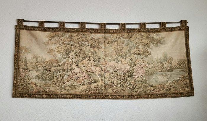 Ländlich-romantische Gallant-Szene Gartenlandschaft in, Antiek en Kunst, Antiek | Overige Antiek