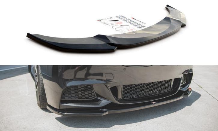 Maxton M Pakket Front Spoiler V4 BMW 5 Serie F10 F11 B3268, Auto-onderdelen, Carrosserie, Nieuw, BMW, Voor