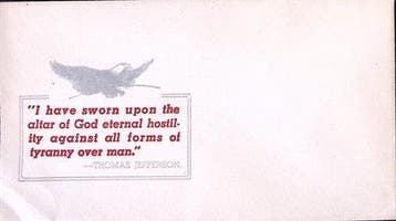 Amerikaanse envelop WWII (lijst optie), Verzenden