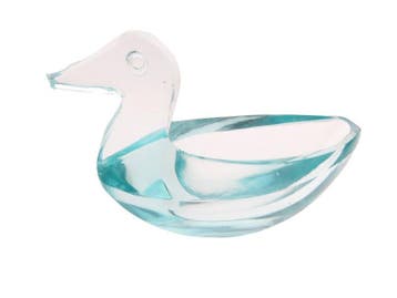 Miniatuur eend - bakje van glas, Verzamelen, Verzenden, Gebruikt