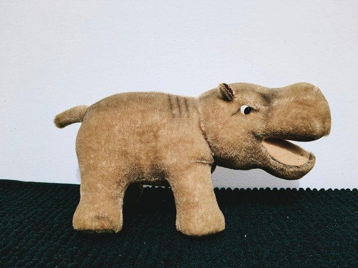 Steiff - Pluche dier Ippopotamo - 1950-1960 - Duitsland, Antiek en Kunst, Antiek | Speelgoed