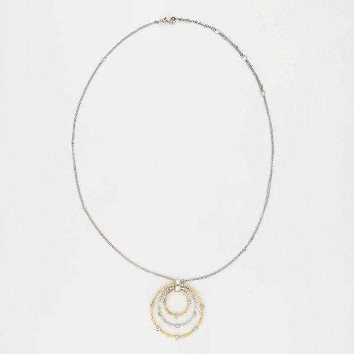 Ketting met hanger - 18 karaat Geel goud Diamant, Bijoux, Sacs & Beauté, Bijoux anciens