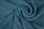 10 meter badstof staalblauw - 150cm breed, 120 cm of meer, Katoen, Verzenden, Blauw