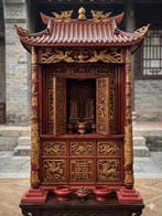 Antieke Chinese Tempelpilaren - Hout - China - late qing
