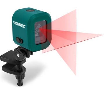 2dekans | VONROC Kruislijnlaser– Rood – 4V accu – 1800mah -, Ophalen of Verzenden, Nieuw