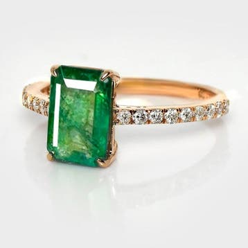 Zonder minimumprijs - Ring - 14 karaat IGI 1,94 ct Zambia, Nieuw