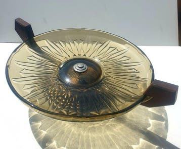 Schaal - Glas - Smokey Centerpiece