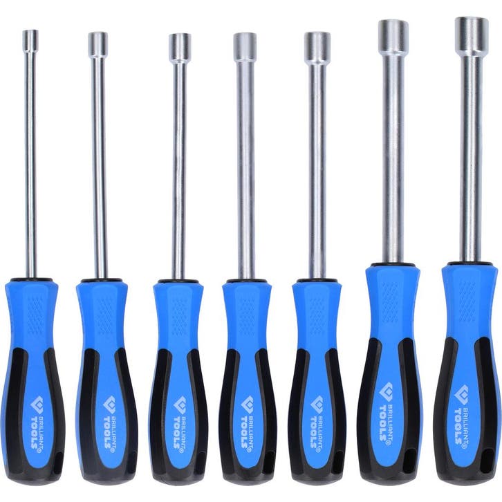 Brilliant Tools Dopsleutel Schroevendraaier Set 7-Delig, Auto diversen, Autogereedschap, Nieuw, Verzenden