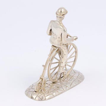 Menegatti Brothers - Hoge bi fiets - Beeldje - .835 zilver