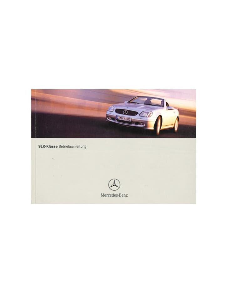2001 MERCEDES BENZ SLK KLASSE INSTRUCTIEBOEKJE DUITS, Autos : Divers, Modes d'emploi & Notices d'utilisation