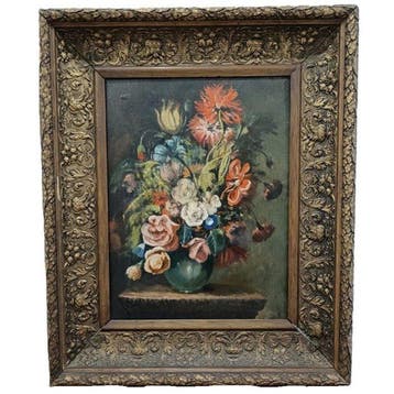 Scuola Italiana (XX), firmato G. Caletti - Vaso di fiori