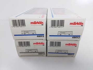 Märklin H0 - 48012 - Modeltrein (4) - 4 x Schuifwandwagen -, Hobby en Vrije tijd, Nieuw