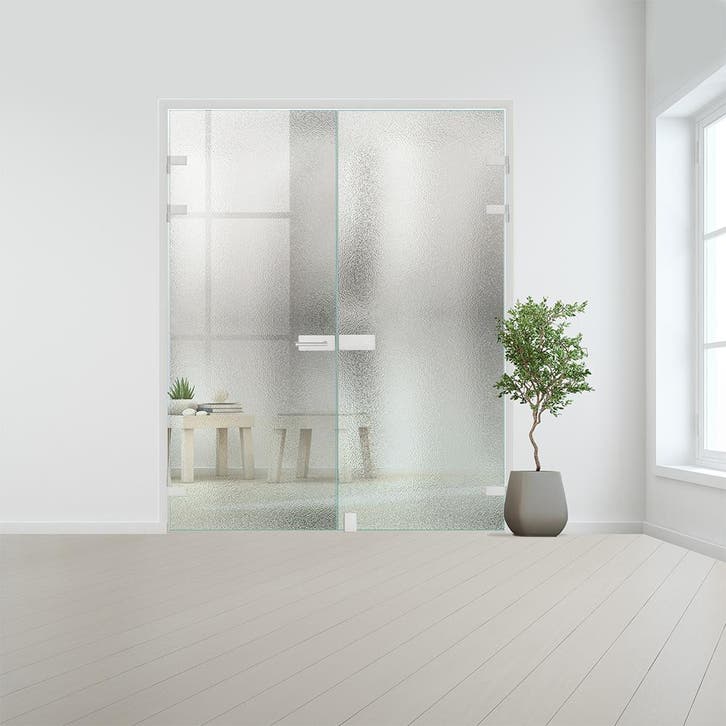 Glazen dubbele binnendeur XL voor opdek kozijn aluminium bes, Doe-het-zelf en Bouw, Glas en Ramen, Nieuw, Verzenden