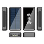 Qi Draadloze Solar Powerbank met 4 Poorten 80.000mAh -, Verzenden, Nieuw, Stuff Certified®