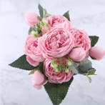 Kunst Boeket - Zijden Rozen Roos Bloemen Luxe Boeketten, Verzenden