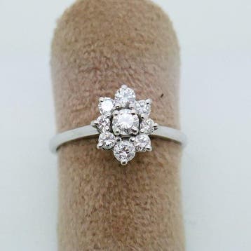 Ring - 18 karaat Witgoud - 0.42ct. tw. Diamant (Natuurlijk), Nieuw