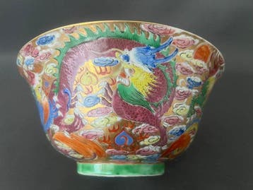 Famille rose - Porcelaine - Chine - Dynastie Qing, Antiek en Kunst