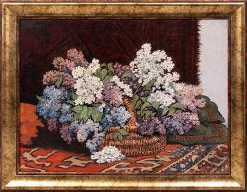 Bokor Károly (1887-1997) - Still life with carpet