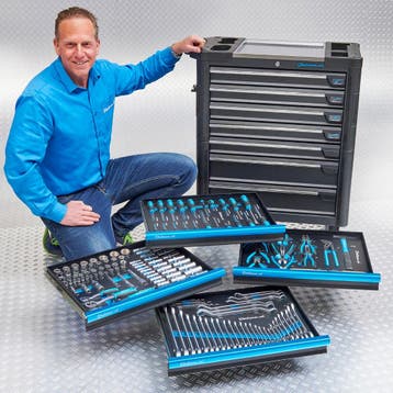 Datona Gereedschapswagen “tech-line” 80 cm + 153-delige, Ophalen of Verzenden