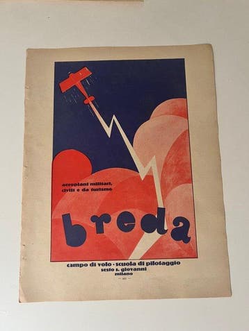 Gino Negrin - Aeropittura futurista Breda Isotta Fraschini-