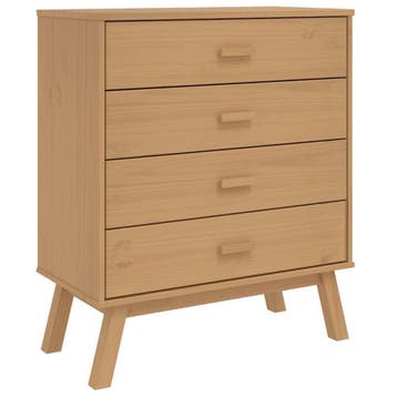 Ladekast OLDEN hout | Tweede kansje, OP = OP, Huis en Inrichting, Gebruikt, Verzenden, 50 tot 100 cm, 3 of 4 laden