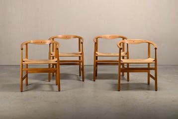 PP Møbler - Hans Wegner - Stoel (4) - PP201 - Eik, Wenge,