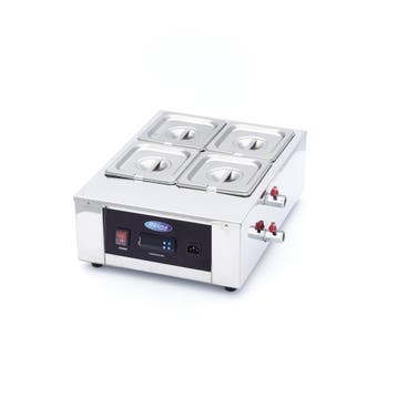 Chocoladesmelter | 1/6 GN | 4 GN Bakken | 30–100°C | 1.5kW, Verzenden, Nieuw in verpakking