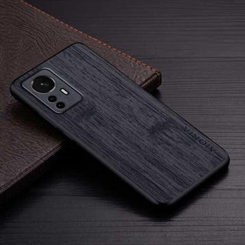 Xiaomi 12 Pro Leren Hoesje - Shockproof Case Cover Hout, Verzenden