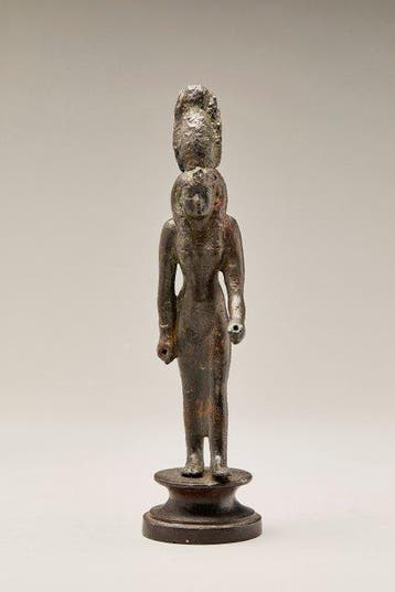 Oude Egypte, late periode Zeldzaam bronzen beeld van Nekhbet