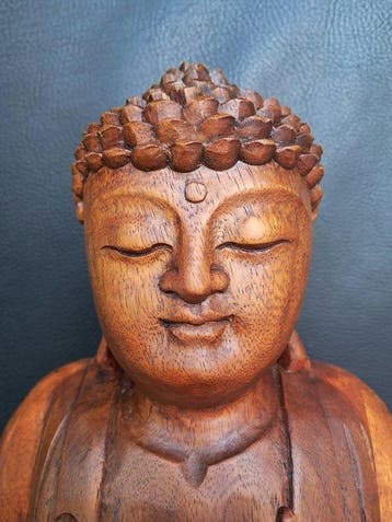 Bouddha en méditation 41 cm/Uttarabodhi Mudra/fait main -