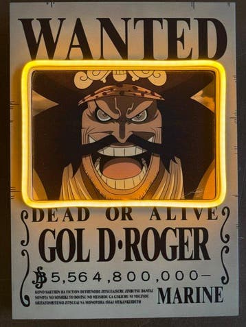 LEDMansion - Gezocht Gol D. Roger - 25x35cm - LEDMansion -