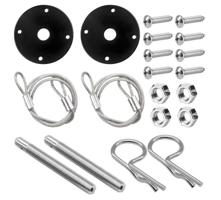 Hood pin kit Zwart. Motorkap snel sluiting, Auto-onderdelen, Accu's en Toebehoren, Nieuw, Ophalen of Verzenden