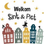 Raamstickers Welkom Sint En Piet 5st, Verzenden, Nieuw