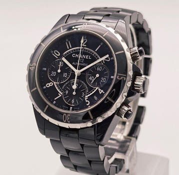 Chanel - J12 Chronograph Black Ceramic - H0940 - Homme -, Nieuw