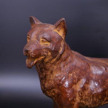 Shiba Inu Dog - sculptuur Brons - Japan