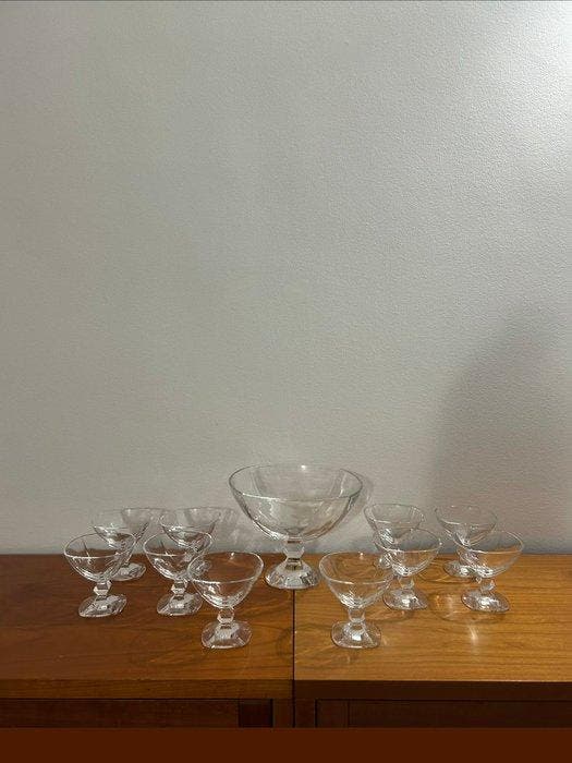 cristalleria colle - Dessertservies (11) - Kristal, Antiek en Kunst, Curiosa en Brocante