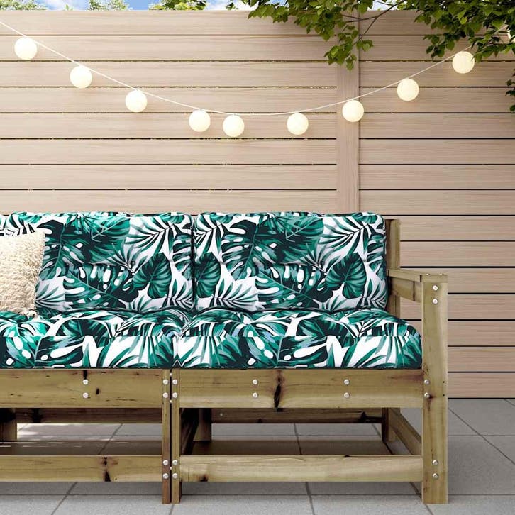 vidaXL Tuinstoel met kussens geïmpregneerd grenenhout, Jardin & Terrasse, Ensembles de jardin, Envoi