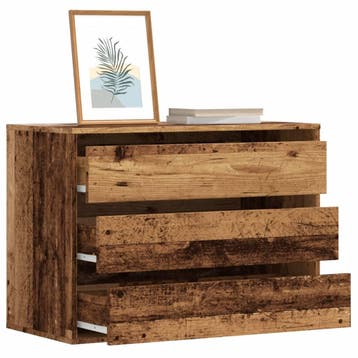 vidaXL Ladekast 80x41x58 cm bewerkt hout oud houtkleurig, Verzenden