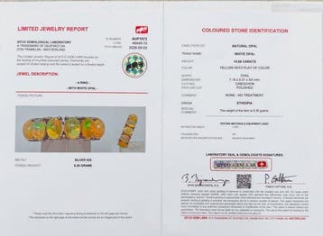 Zonder minimumprijs - Ring Zilver - Opaal