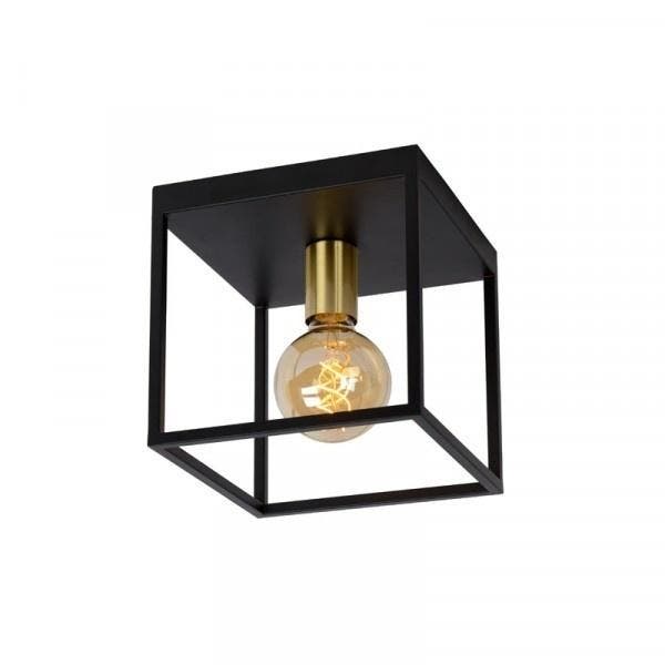 Lucide RUBEN - Plafonnière - 1xE27 - Zwart -, Huis en Inrichting, Lampen | Losse lampen, Nieuw, Verzenden